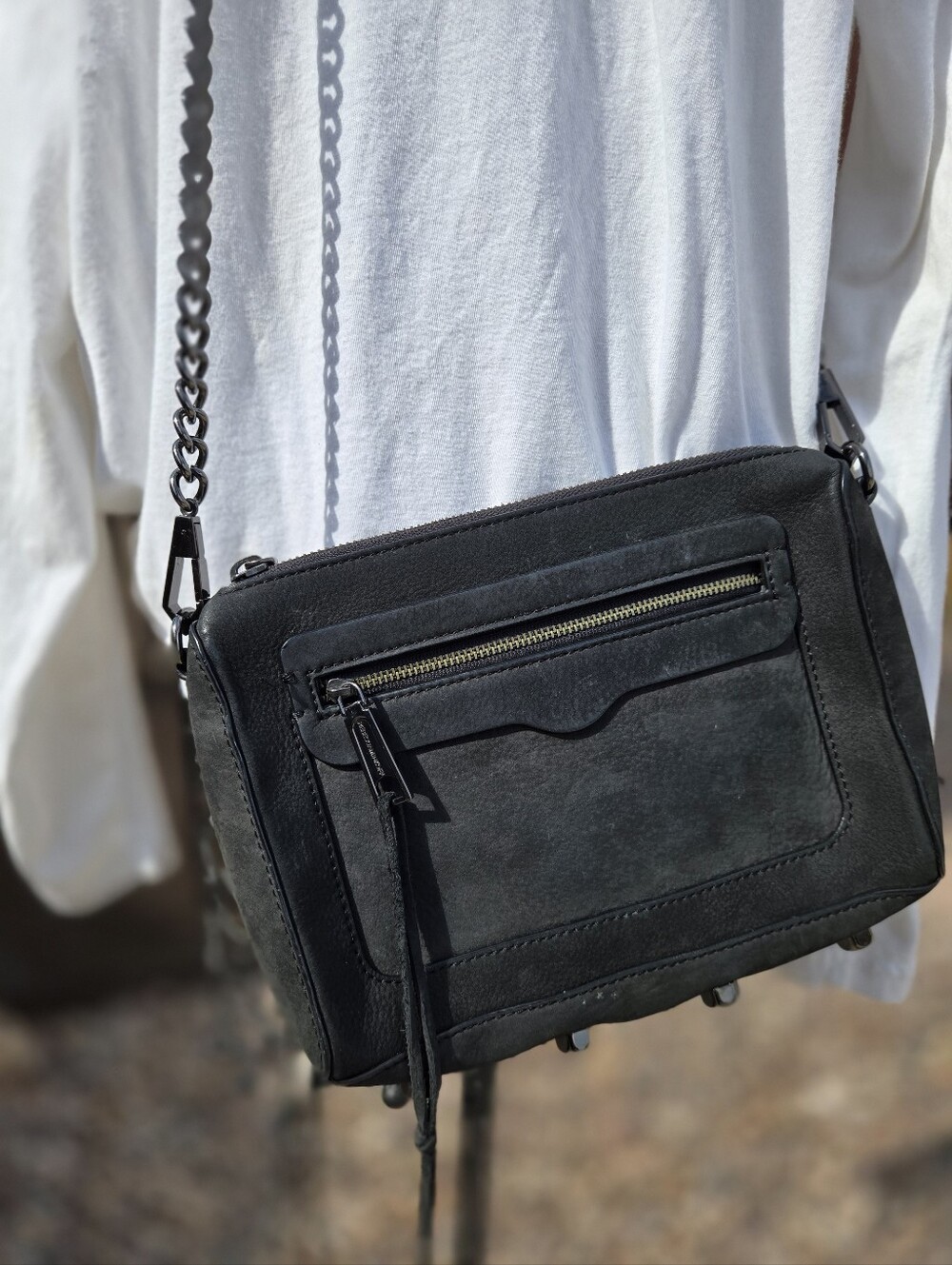 Rebecca Minkoff Black Suede Crossbody